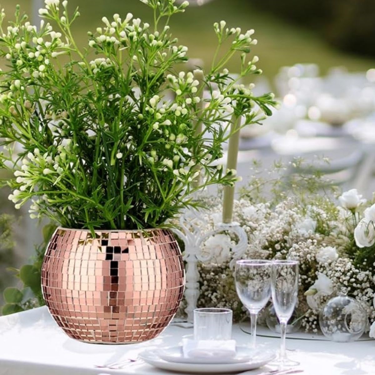 Square Bronze Glass Mosaic Tile Stickers Self-Adhesive 30x30 cm #3