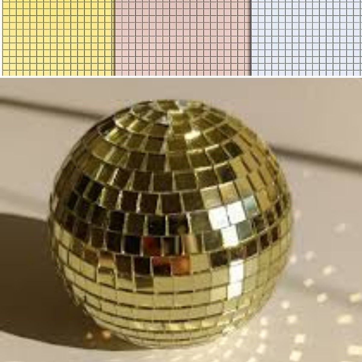 Square Gold Glass Mosaic Tile Stickers Self-Adhesive Mirror Panel #3