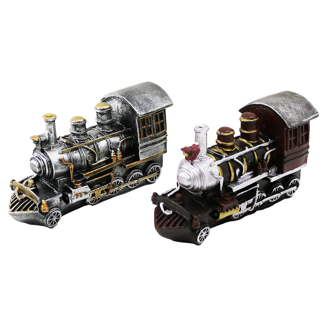 Vintage Train Decorative Figurine - Colorful Piggy Bank 20X1