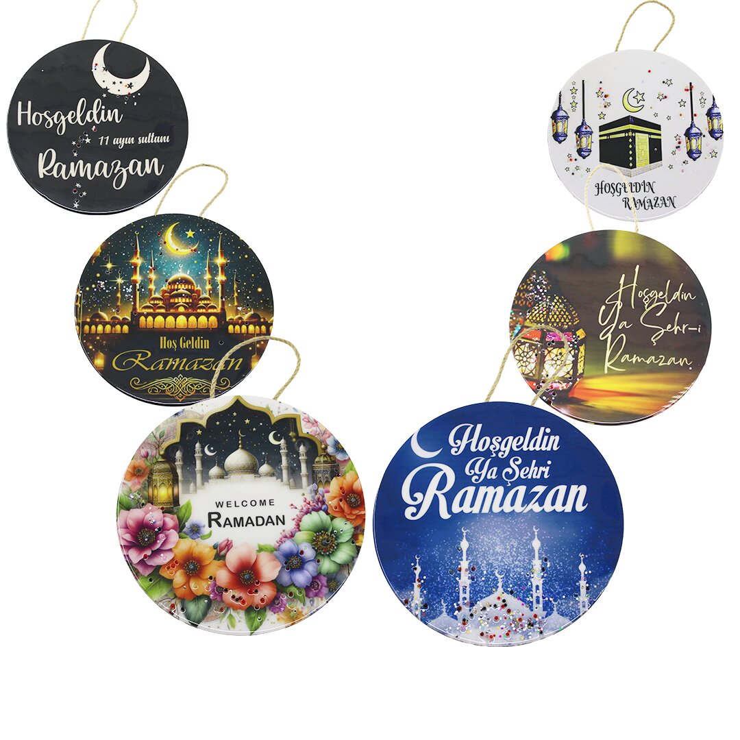 ROUND - EPOXY LARGE DOOR DECORATION WELCOME RAMADAN (5563)