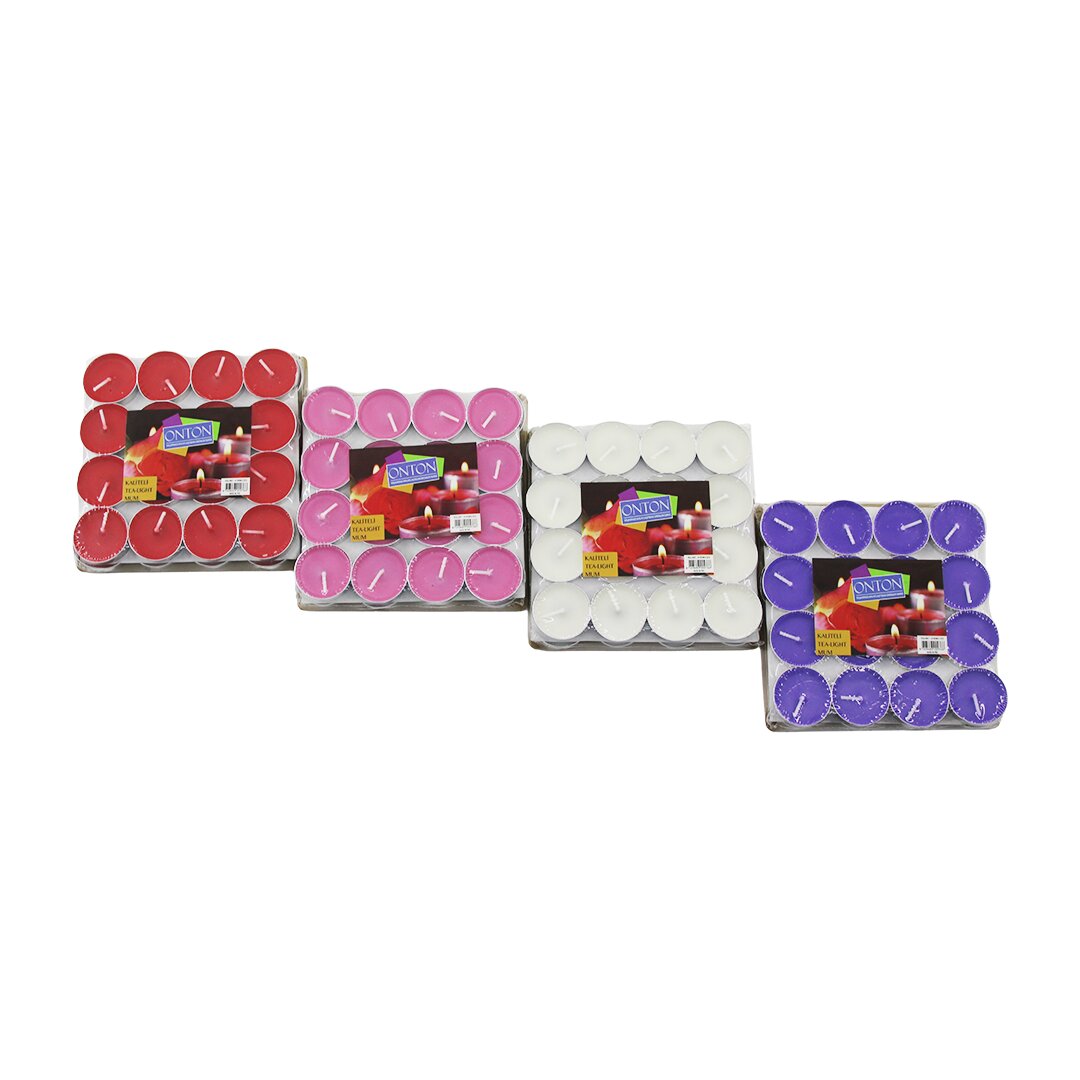 32PCS Colored Tea Light Round Candle Mix - Random Color (556