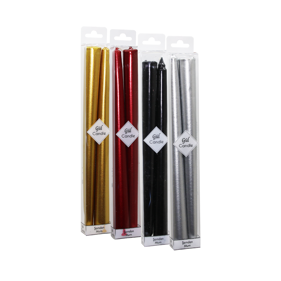 2-Piece Gold Candlestick Candle (5563)