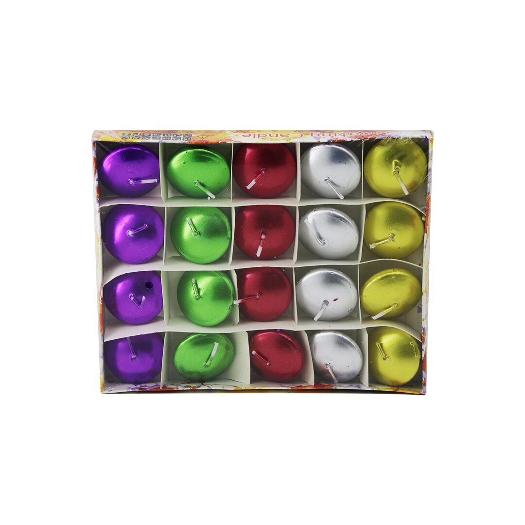 20PCS Floating Water Candles White - Colored (5563)