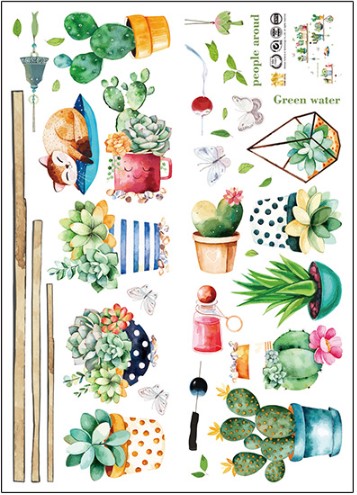 Shelf Design Mixed Pattern Adhesive Sticker Set (5563) #2