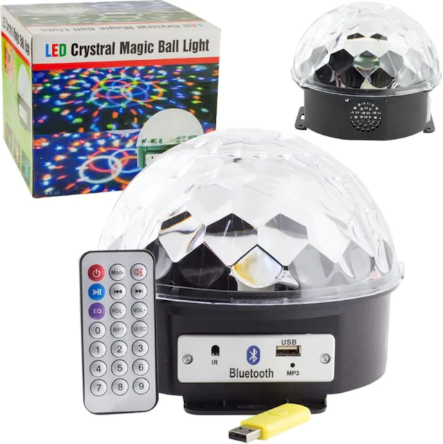 Bluetooth Remote Control LED Crystal Disco Ball (5563)