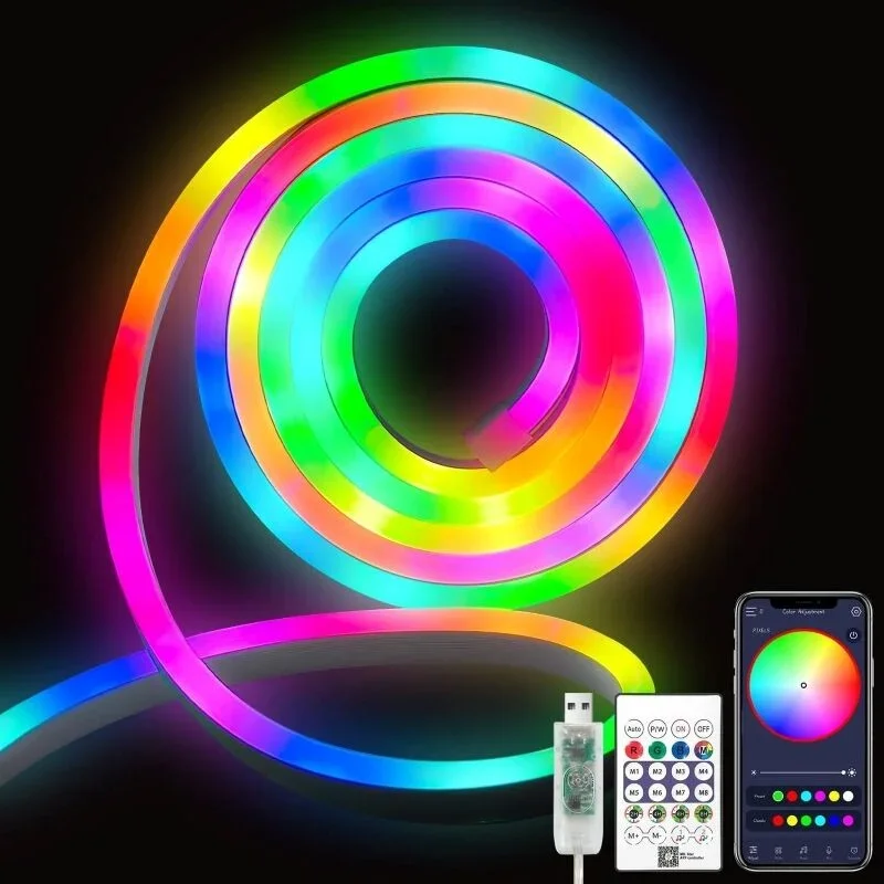 Neon LED Flexleuchte - RGB MAGIC SMART - 5m Paket IP67 - Fernbedienung + App (5563) #3