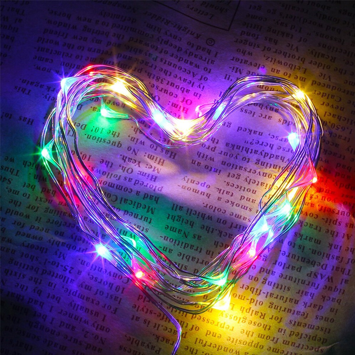 Pilli Renkli Peri Led Işık Dekoratif Aydınlatma 5 Metre RGB Led (5563) #2