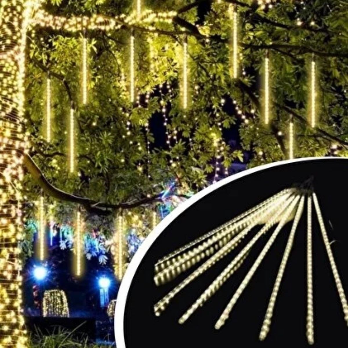 10 Piece 45cm Plastic Meteor LED USB 2M Cable Yellow Tree Li