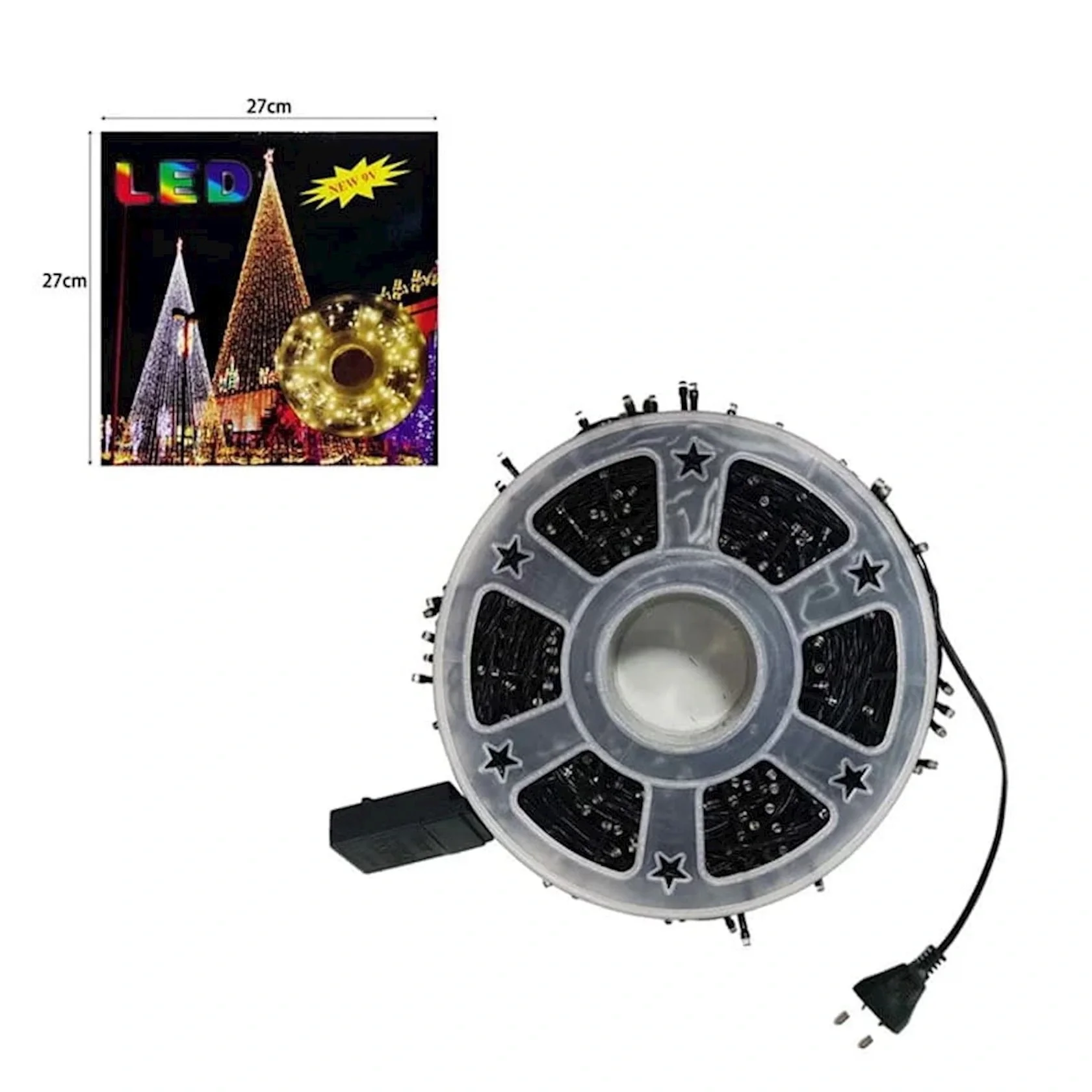 Renkli Vip Profesyonel 25 Metre Renkli LED Işık 220V Fişli Renkli (5563) #3