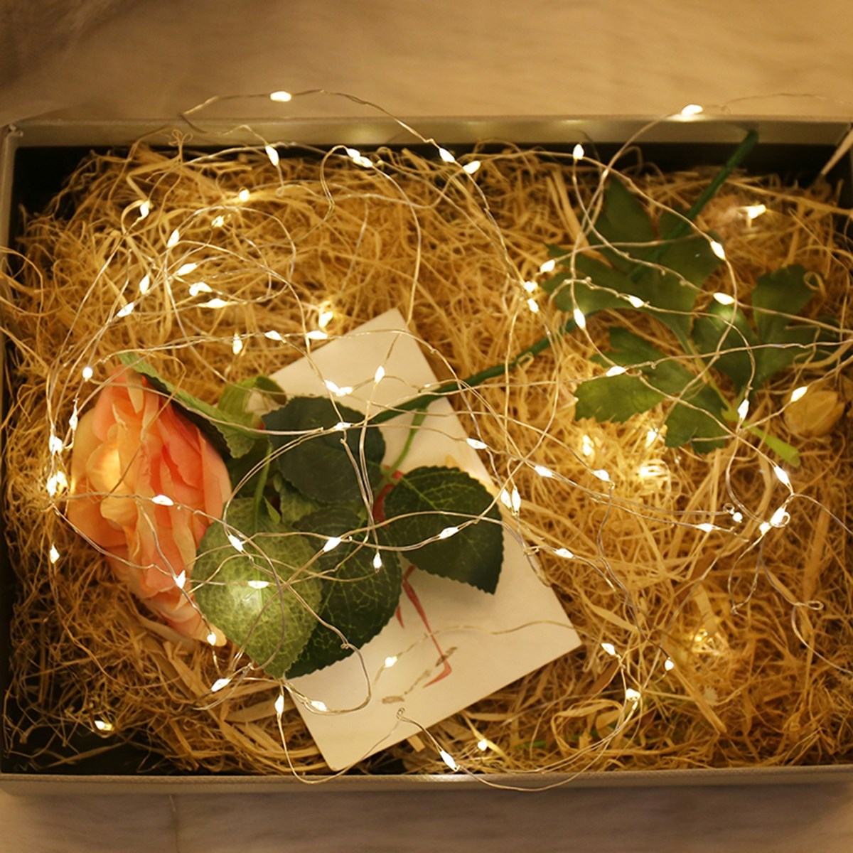 Fairy LED Light 28 LEDs 3 Meter Yellow LED Strip Spot Light (5563) #2