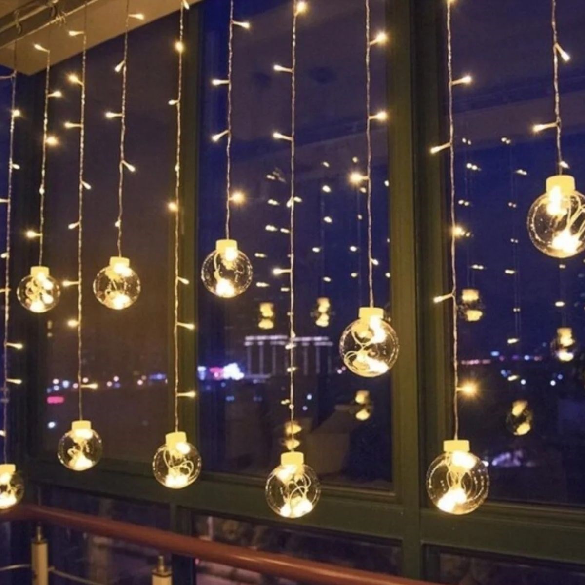 10 Sarkıtlı Kumandalı Dekoratif Top İçi Mini Toplu LED Günışığı Rengi Dekoratif Aydınlatma (5563) #5