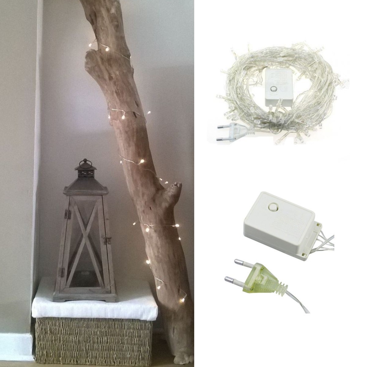 100 LED 8-Function 10M White Decorative String Lights (5563)