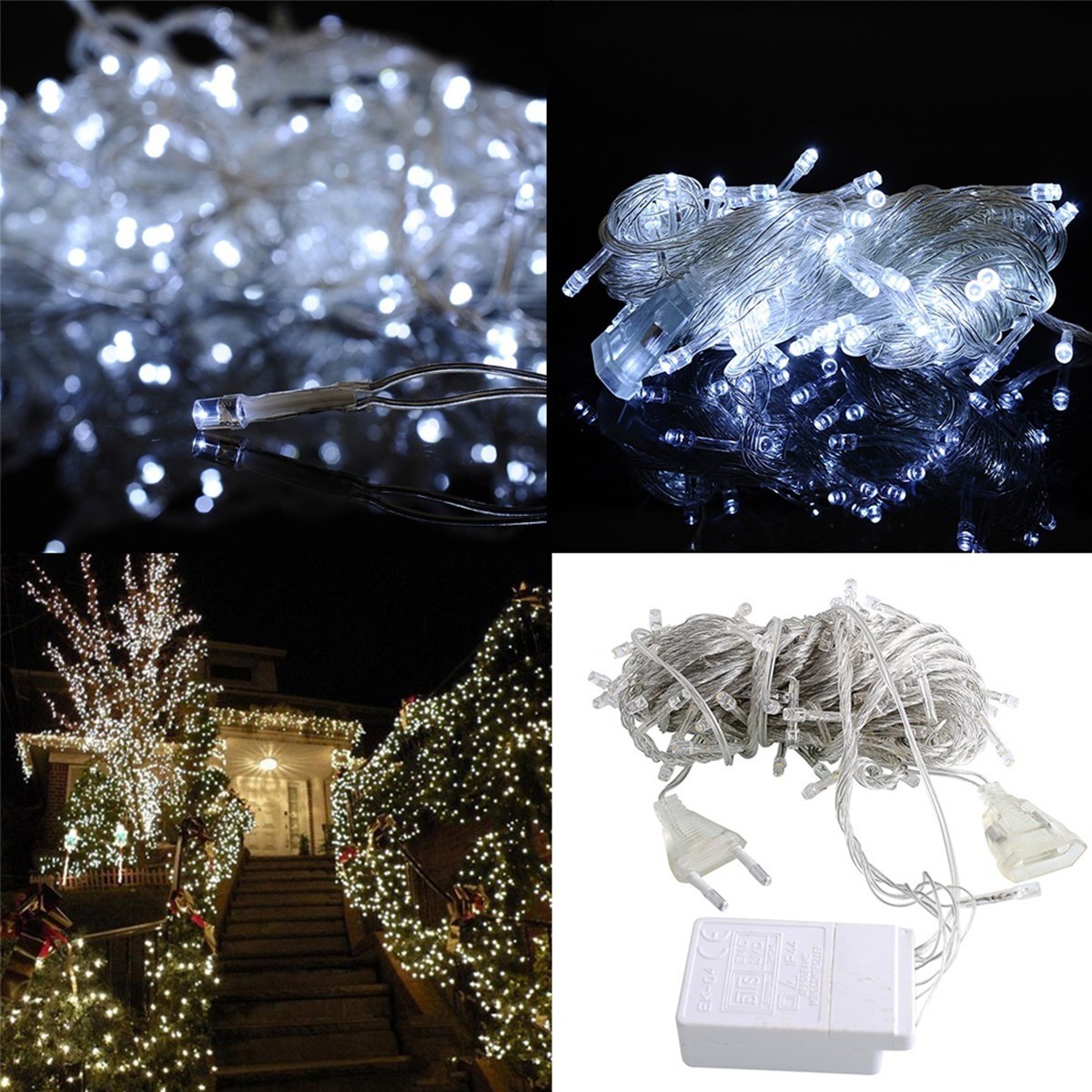 100 Ledli 8 Fonksiyonlu 10 Metre Led Aydınlatma Dekor Lambası (beyaz) (5563) #4