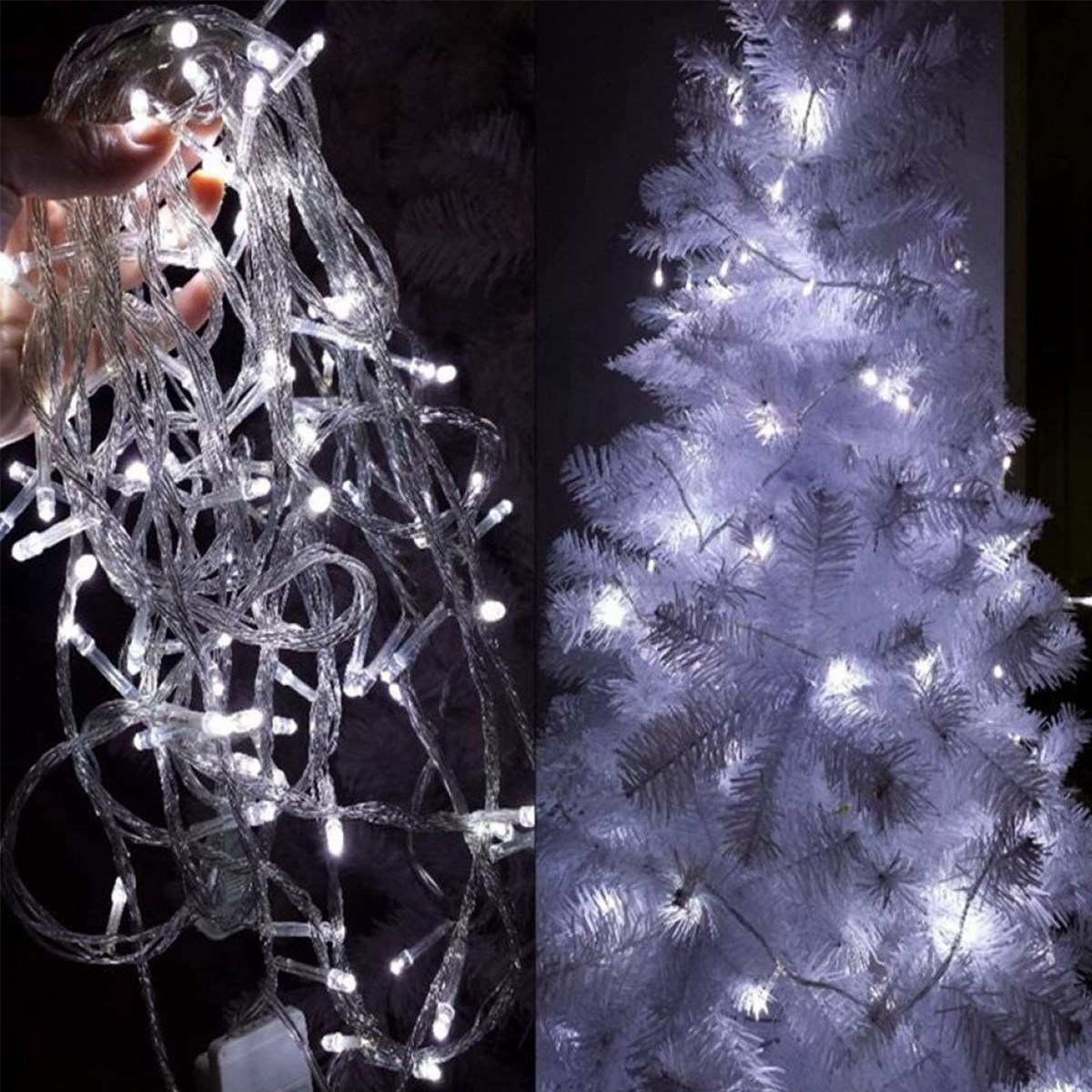 100 Ledli 8 Fonksiyonlu 10 Metre Led Aydınlatma Dekor Lambası (beyaz) (5563) #5