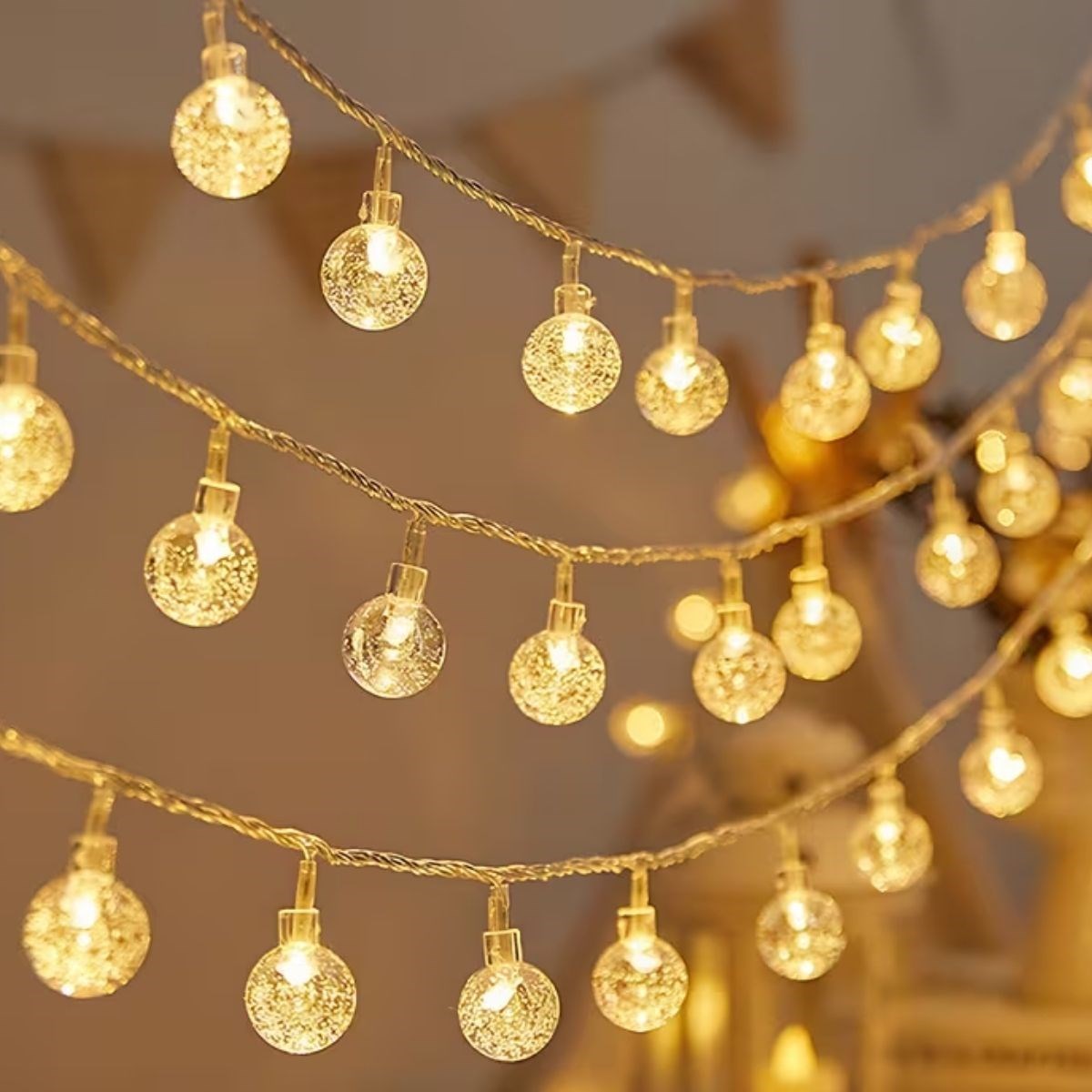 Mini Boncuk Detaylı 3.5 Metre USB LED Işık – 20 LED’li Dekoratif Ortam Aydınlatması (5563) #2