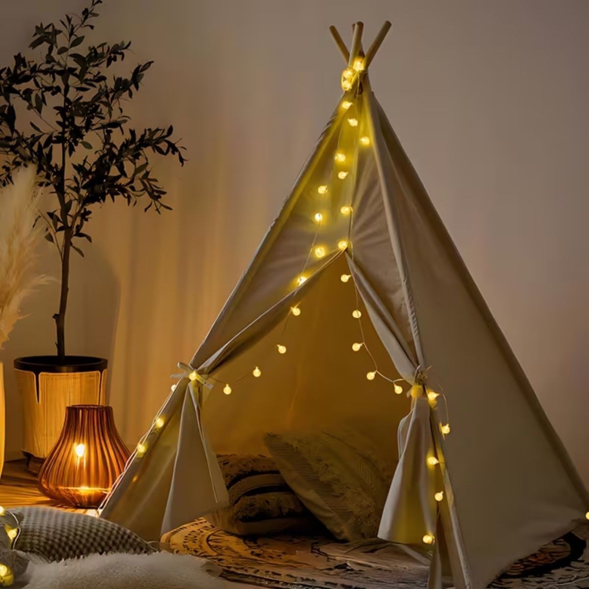 Mini Boncuk Detaylı 3.5 Metre USB LED Işık – 20 LED’li Dekoratif Ortam Aydınlatması (5563) #4