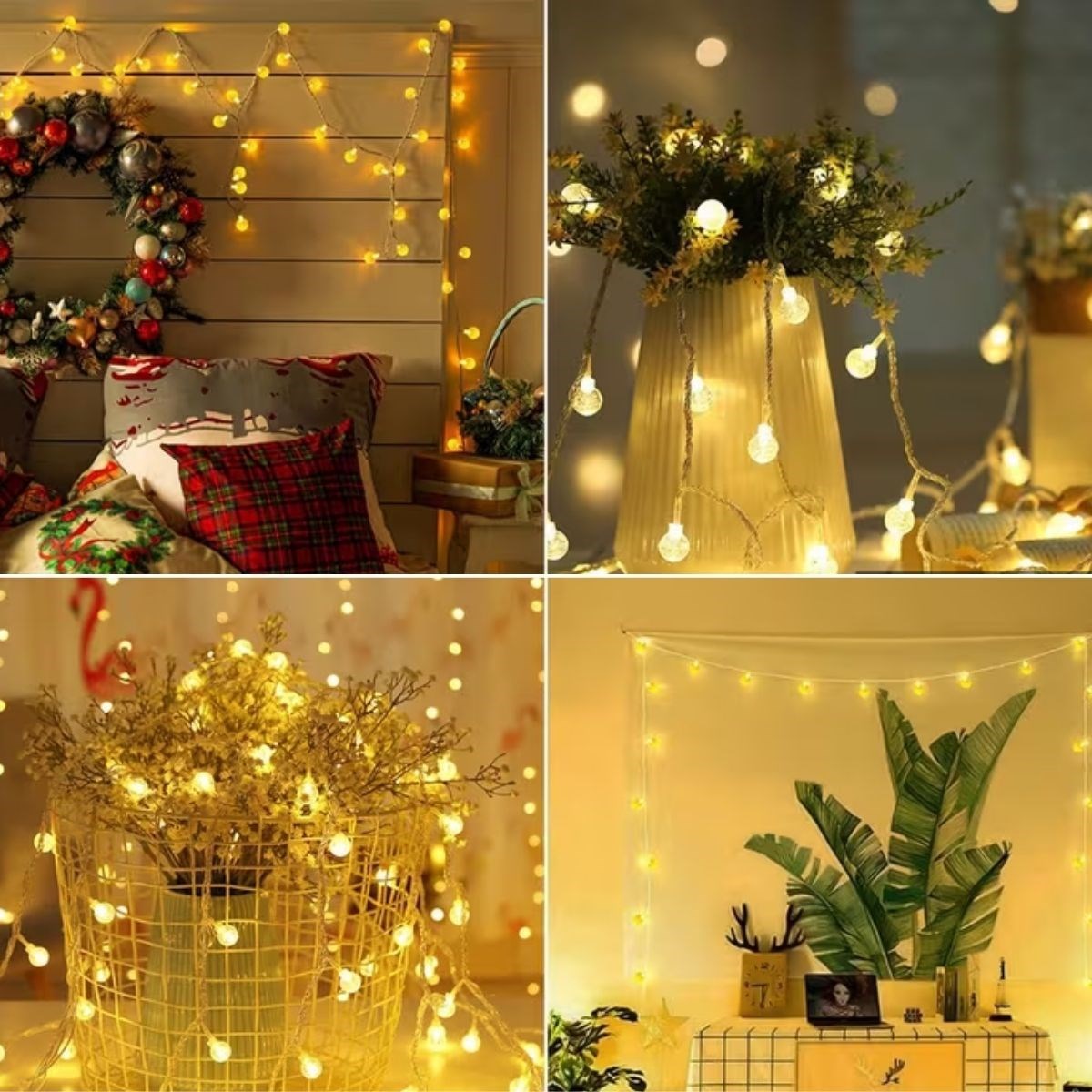 Mini Boncuk Detaylı 3.5 Metre USB LED Işık – 20 LED’li Dekoratif Ortam Aydınlatması (5563) #5