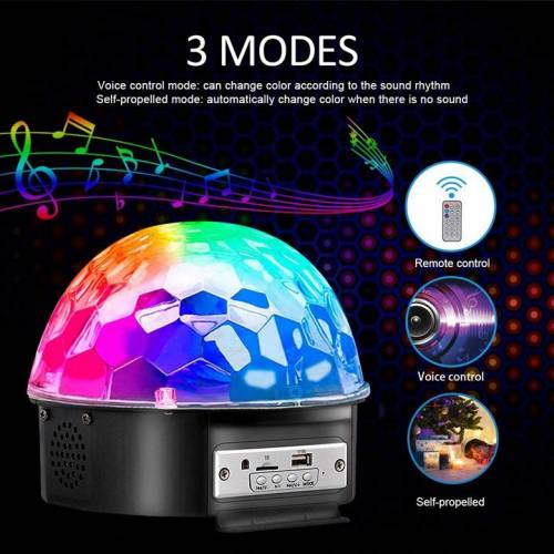 Bluetooth Sd Aux Usb Led Disko Lamba Topu Speaker (5563) #4