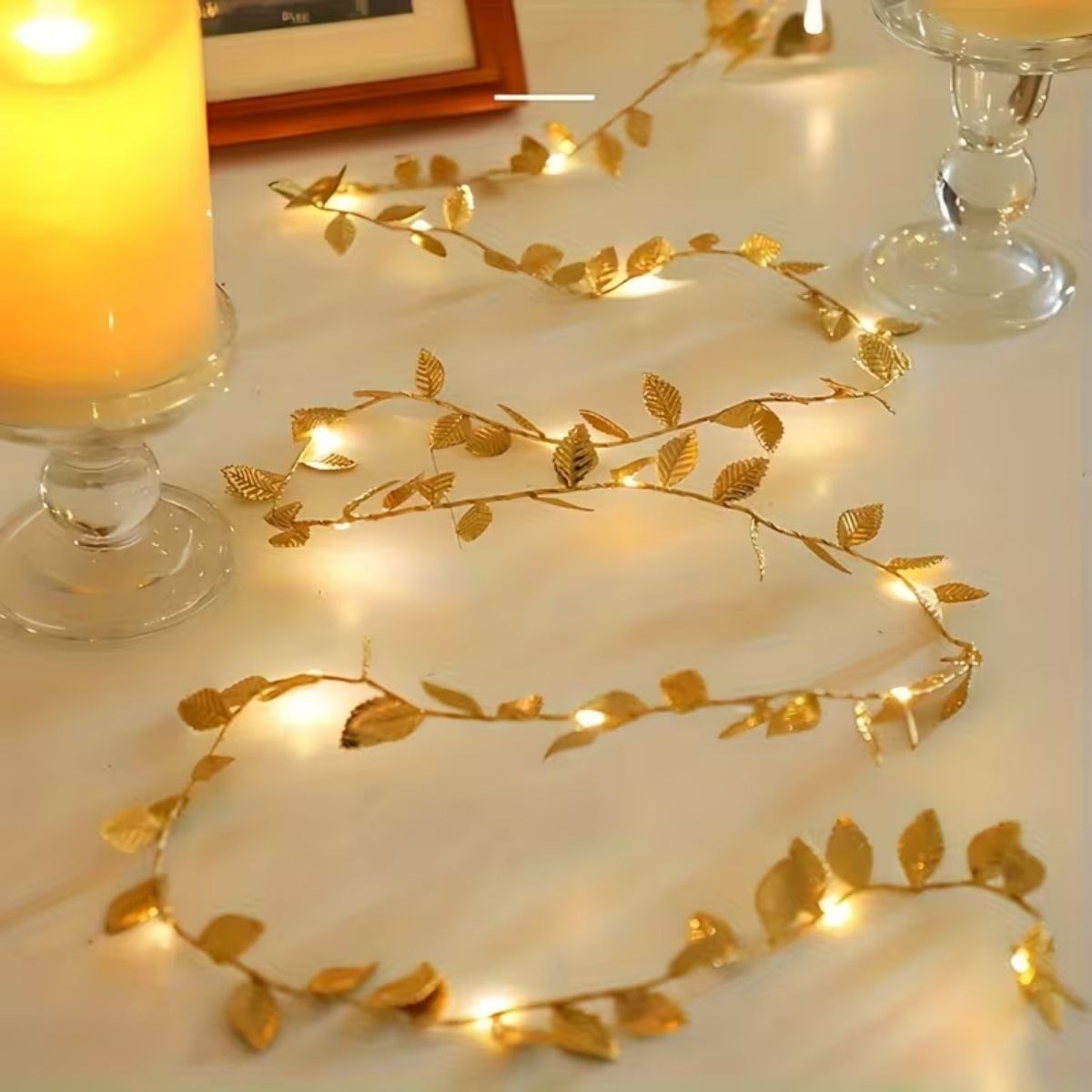 3M Gold Tinsel LED String Light – Decorative Ambient & Holid