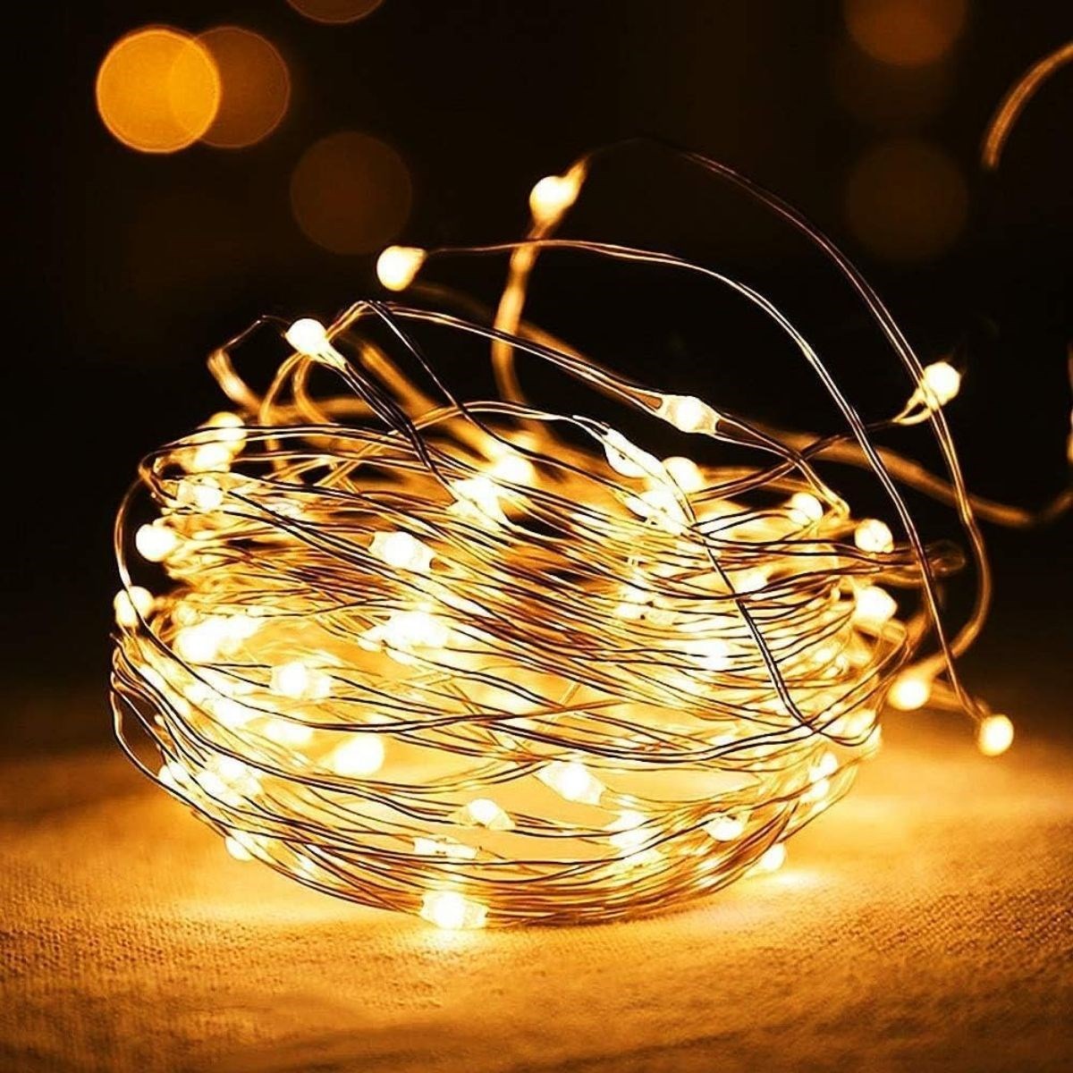 Yellow Fairy LED Flashing Light – 3M Decorative Room & Event