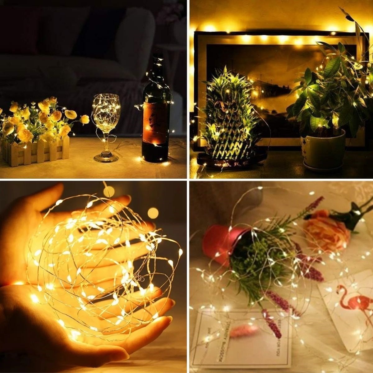 Sarı Peri LED Flaşlı Işık – 3 Metre Dekoratif Oda ve Organizasyon Aydınlatması (5563) #2