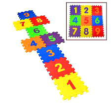 MEHRFARBIGE 9-TEILIGE SOFT BODENFLIESE (5563)