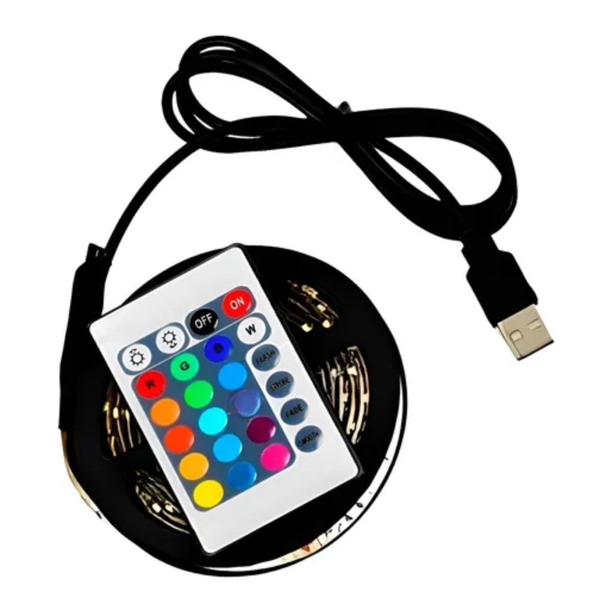 2 Metre Kumandalı USB LED Şerit Işık – Renk Ayarlı Dekoratif Ortam ve Ambiyans Aydınlatması (5563) #4