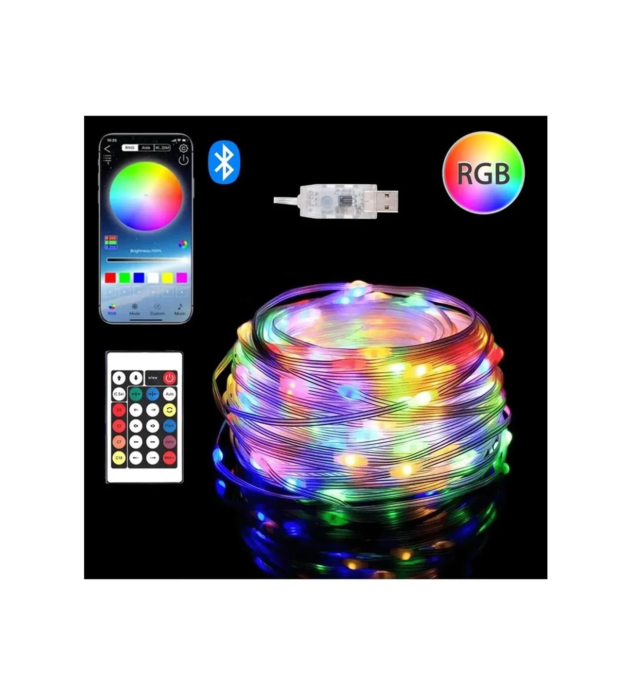 10m LED-Streifen, USB-Verbindung, Fernbedienung, Ambientelicht SDR-LED-109 (5563) #2