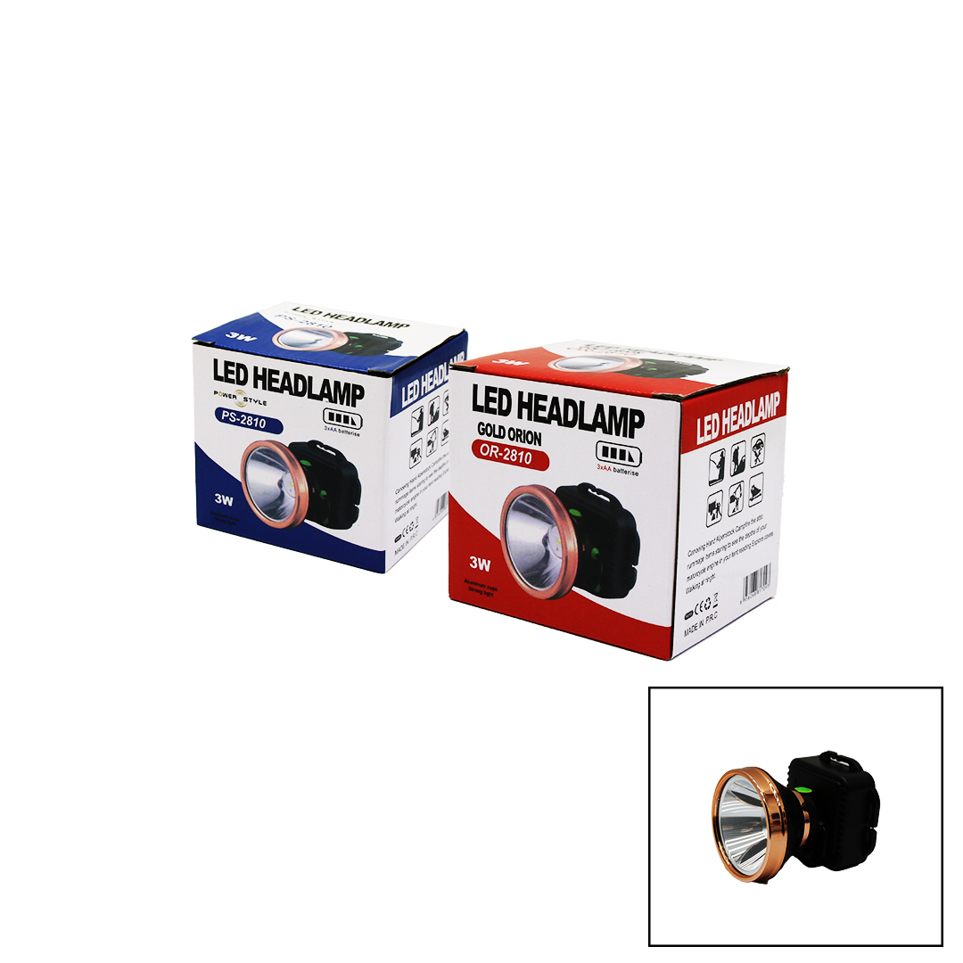 3W Battery Headlamp Flashlight Adjustable Head (5563)