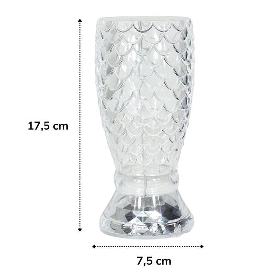 Balık Süzgeç Model USB Şarjlı Kumandalı 16Farklı Işık Modlu Masa Üstü Kristal Akrilik Led (5563) #5