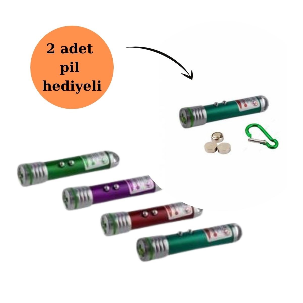 3 Fonksiyonlu Kırmızı Beyaz Işıklı Led Lazer Kedi Köpek Oyuncak Anahtarlık (5563) #4