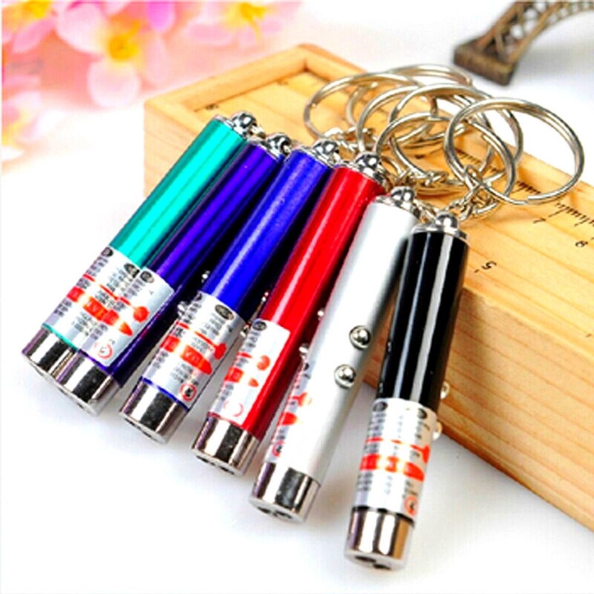 3 Fonksiyonlu Kırmızı Beyaz Işıklı Led Lazer Kedi Köpek Oyuncak Anahtarlık (5563) #5