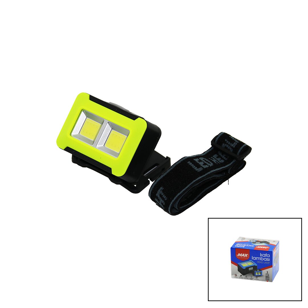 Battery Powered 3W COB LED Headlamp Flashlight 3-Level Light