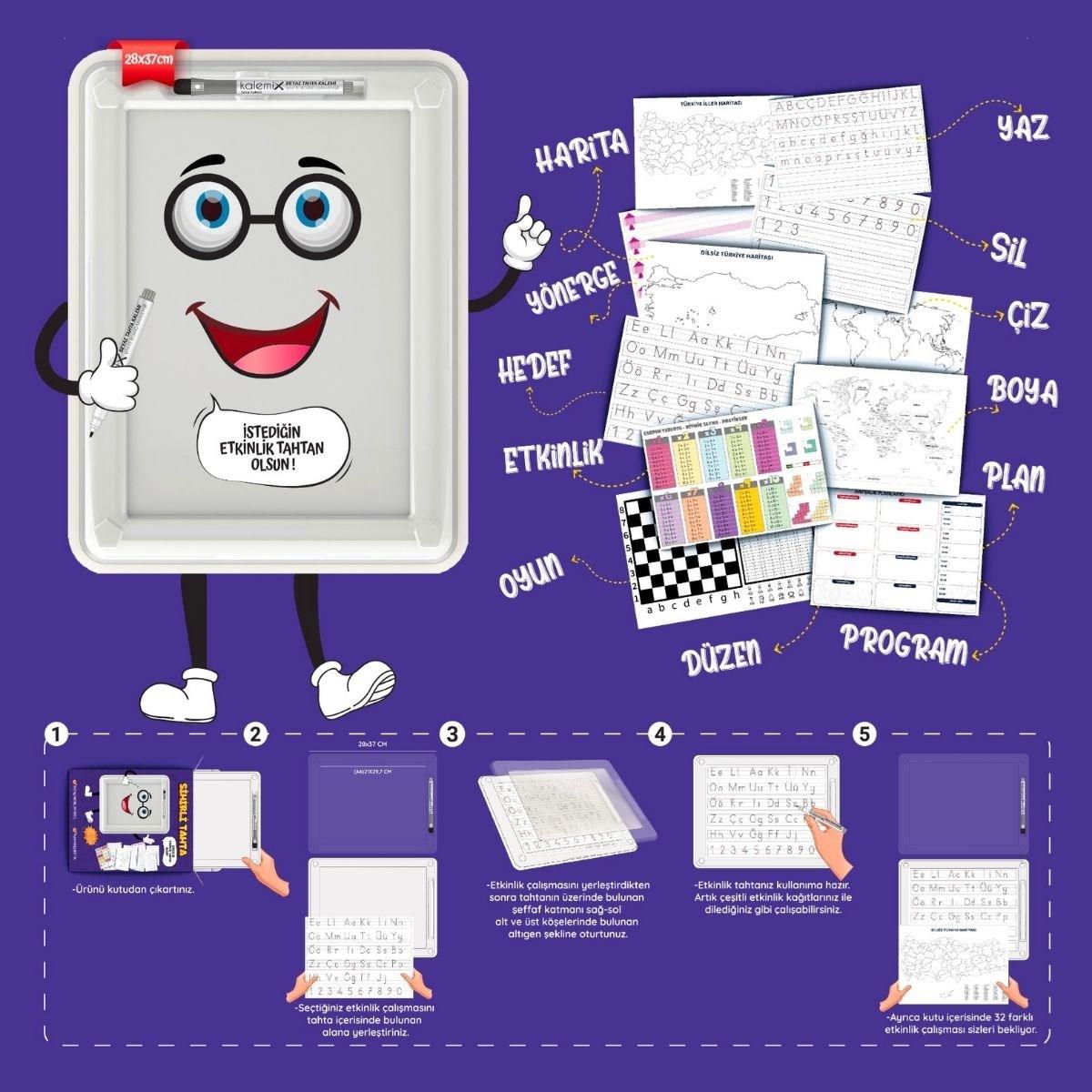 Educational Magic Activity Board with Pen & Eraser Gift (5563) #3