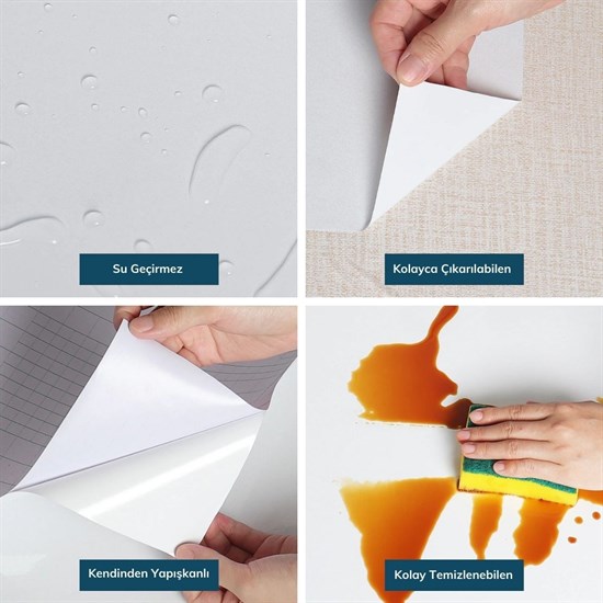 Marble Pattern Waterproof Kitchen Countertop Adhesive Sticker Blue 5x0.6m (5563) #4