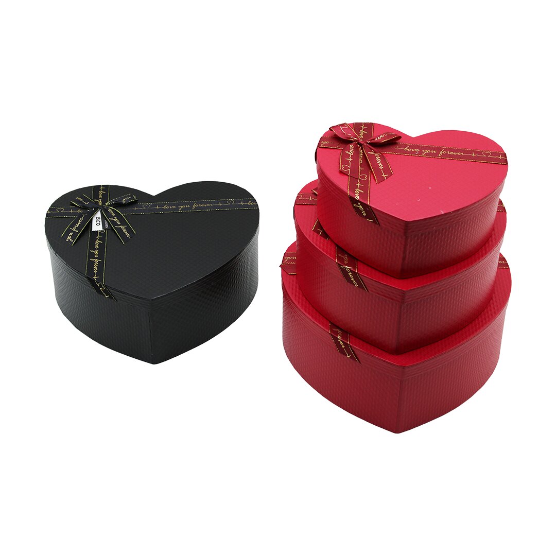 3PCS Heart Mat Mixed Color - Embossed Pattern Cardboard Gift