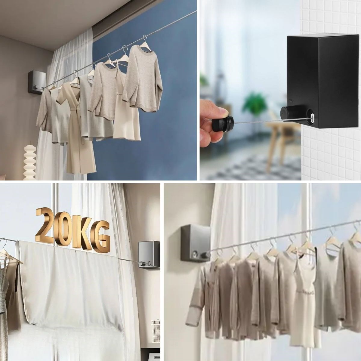 Telescopic Clothes Drying Rack, Practical Retractable Laundry Hanger (5563) #2