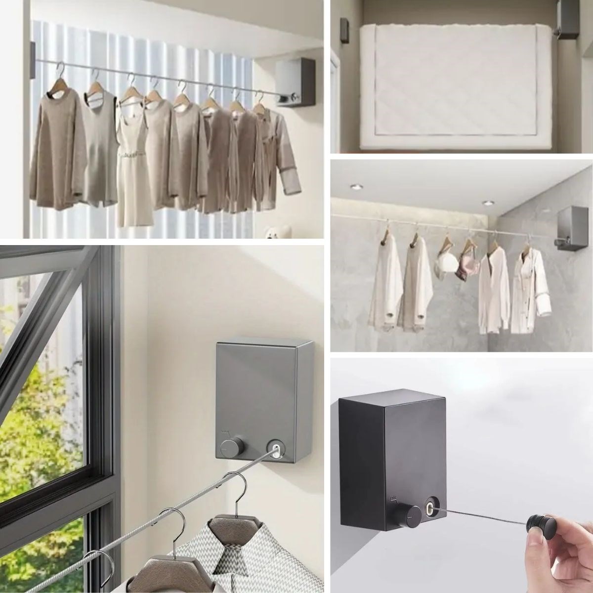 Telescopic Clothes Drying Rack, Practical Retractable Laundry Hanger (5563) #4